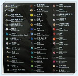 青島鑫愛時尚首飾寶石色板