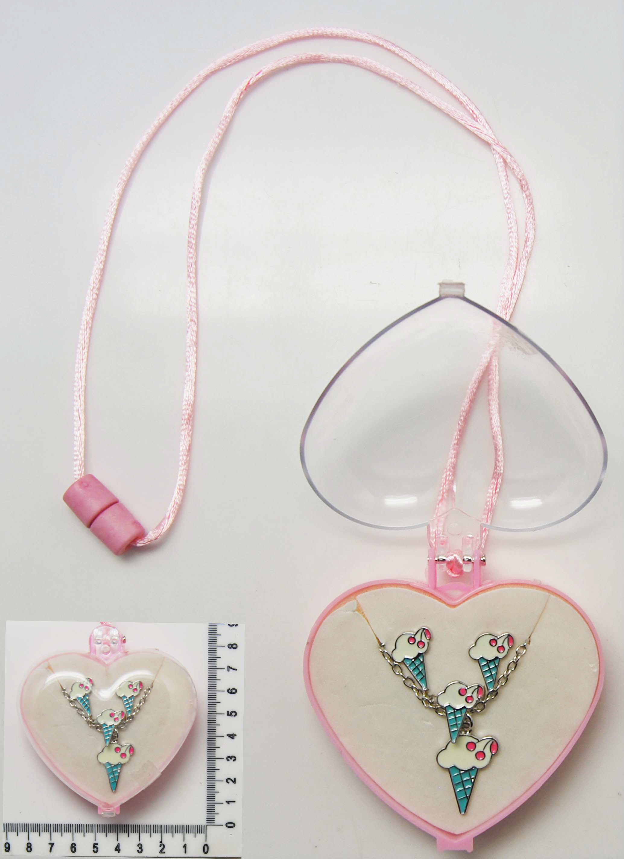 可愛冰激凌耳環(huán)項(xiàng)鏈戒指套裝兒童飾品