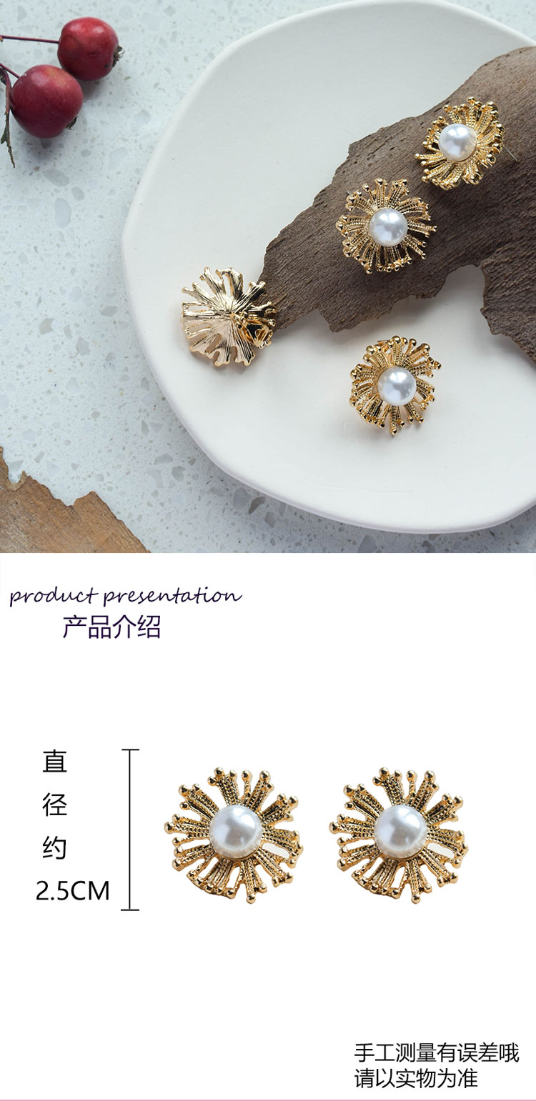 S925銀針氣質(zhì)珍珠花朵耳釘批發(fā)工廠