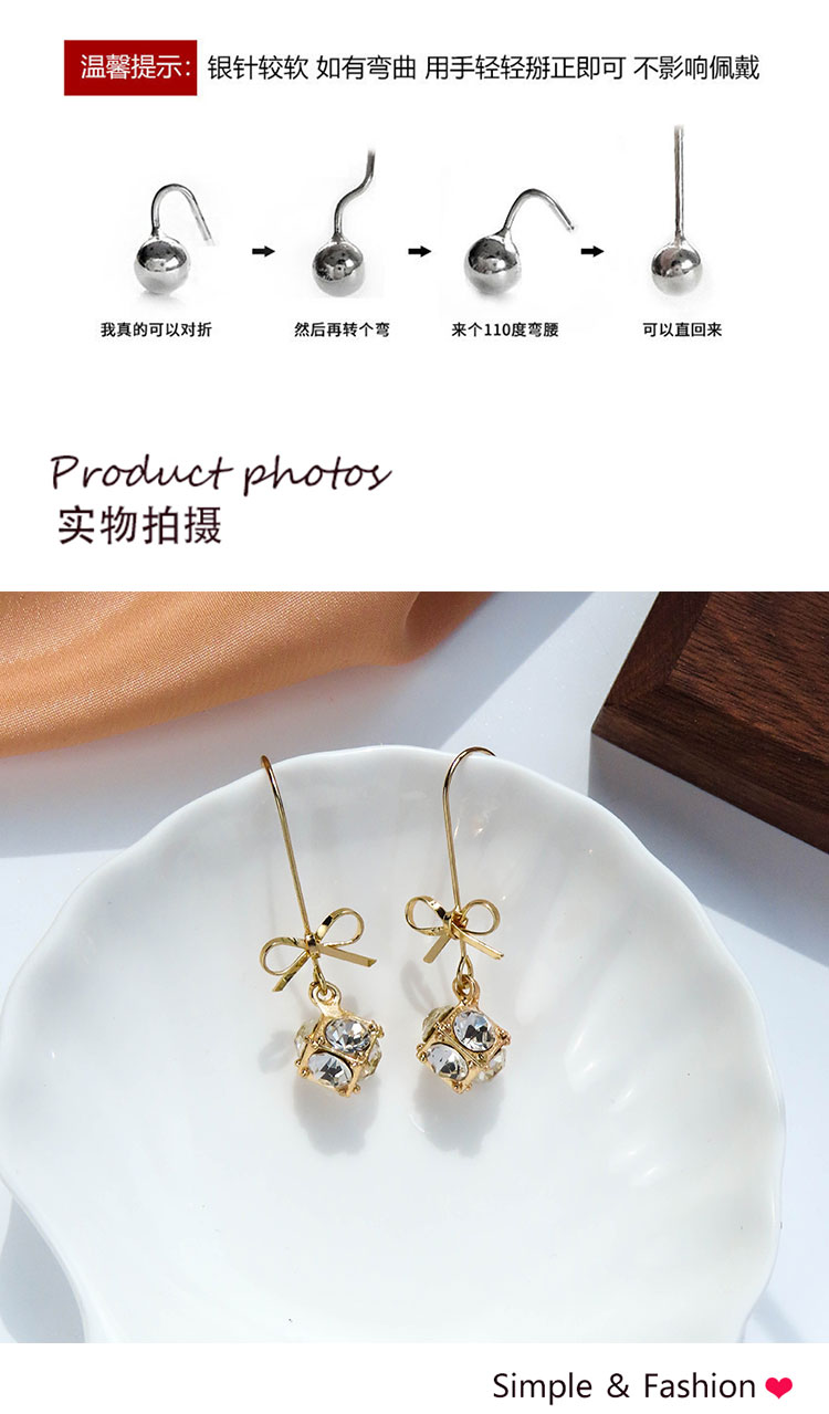 簡約氣質(zhì)長款蝴蝶結(jié)耳環(huán)批發(fā)