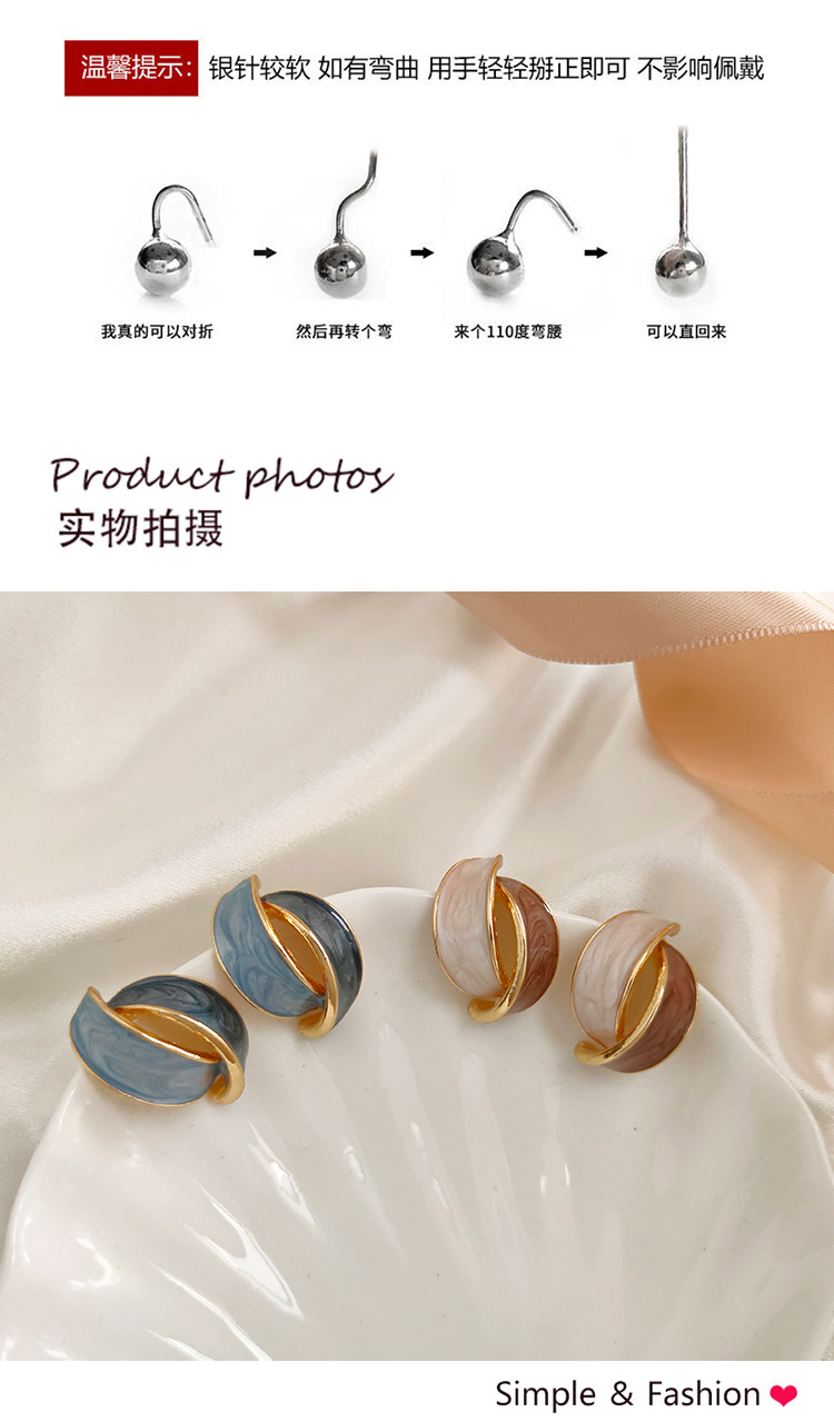 氣質(zhì)鏤空不規(guī)則撞色耳環(huán)批發(fā)