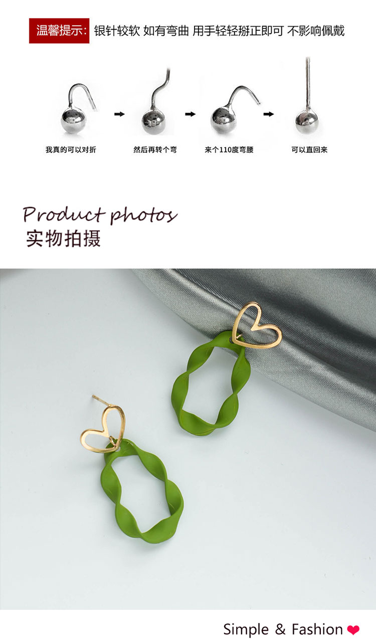 飾品工廠彩色幾何愛心糖果耳環(huán)