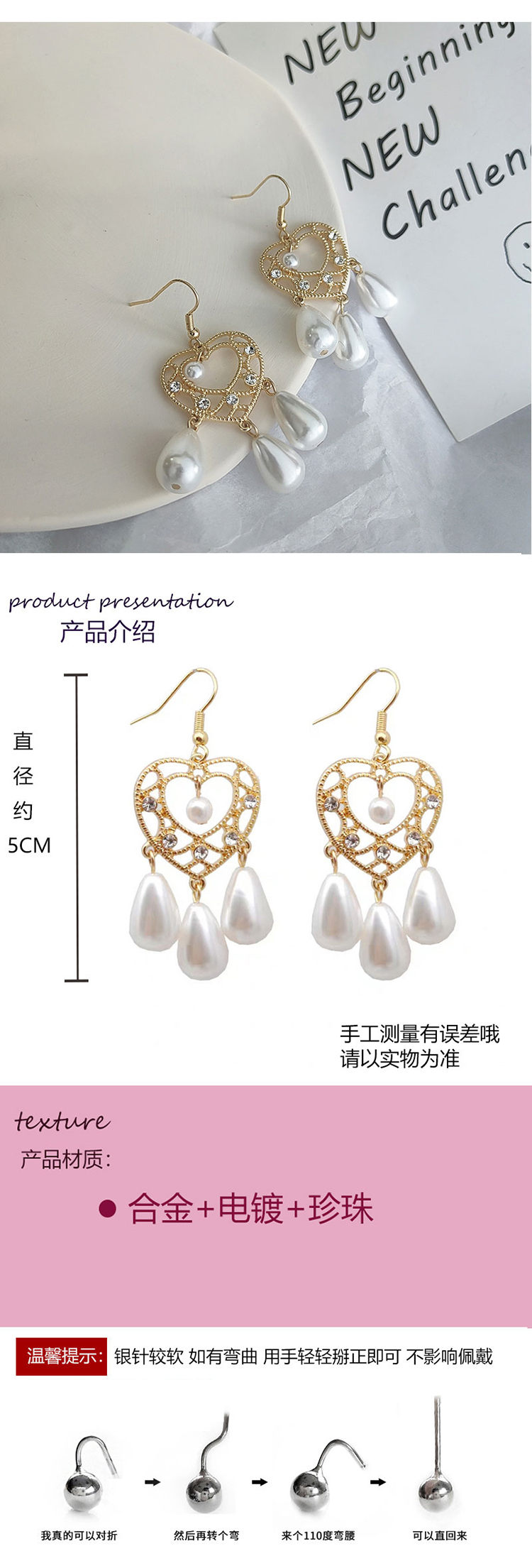首飾批發(fā)復(fù)古水滴珍珠耳環(huán)