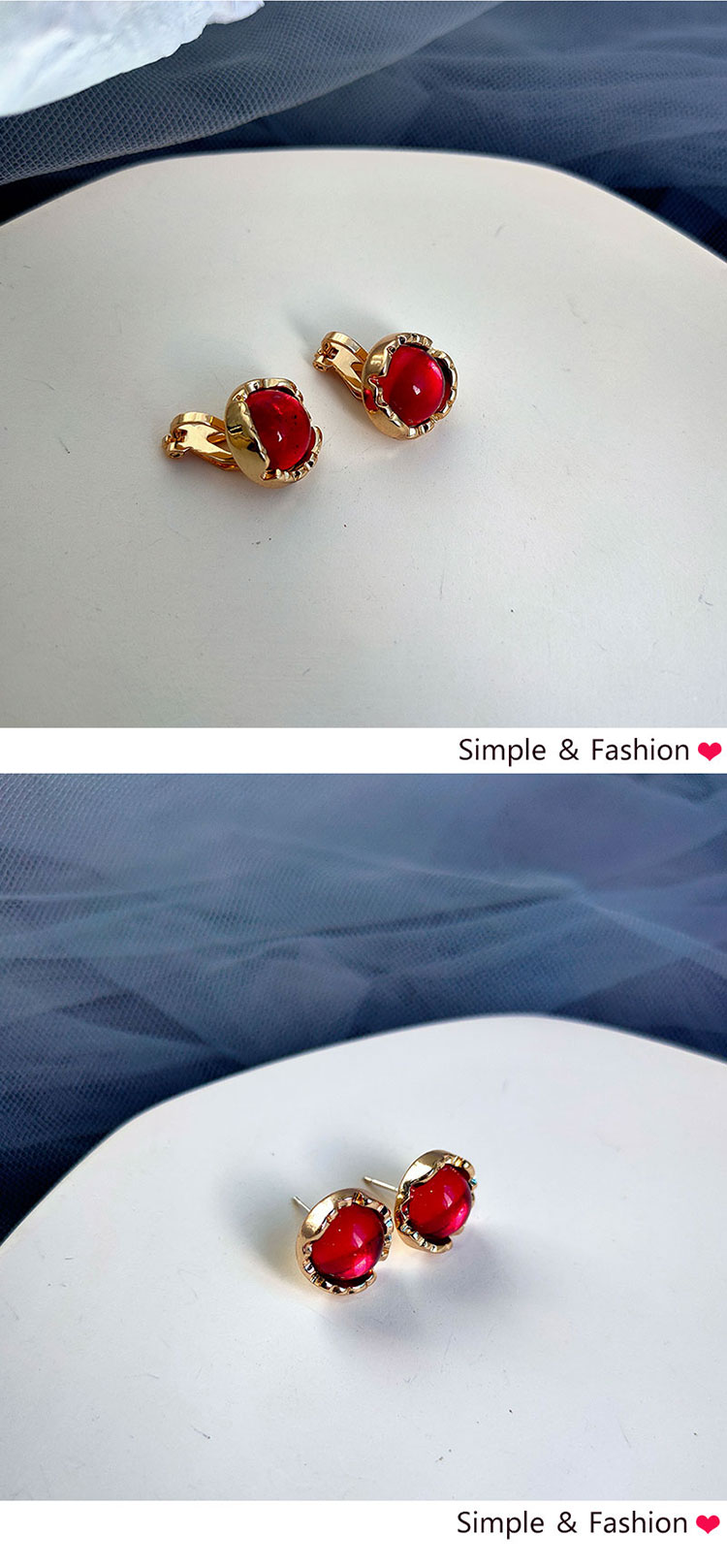 飾品批發(fā)廠(chǎng)家復(fù)古甜美貓眼耳釘