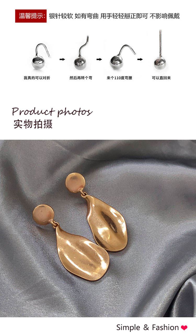 飾品廠家歐美簡(jiǎn)約大氣金色耳環(huán)