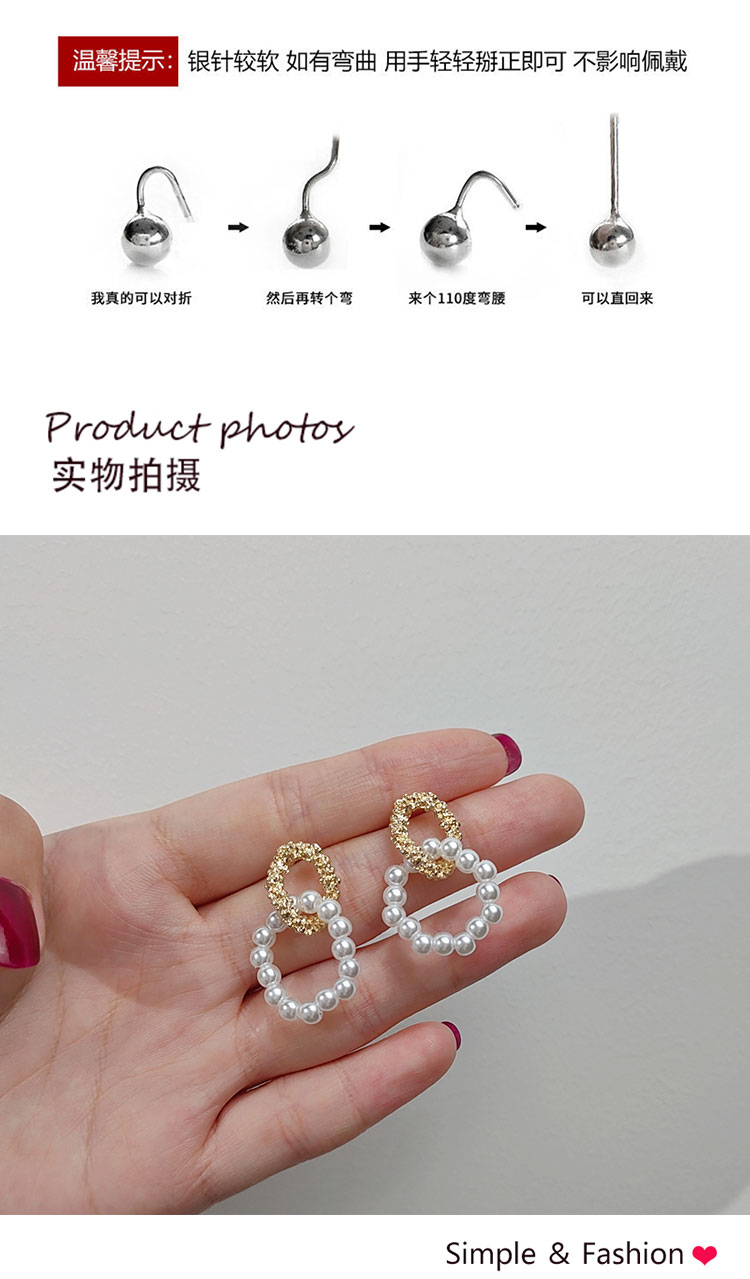 首飾工廠法式復(fù)古珍珠耳環(huán)