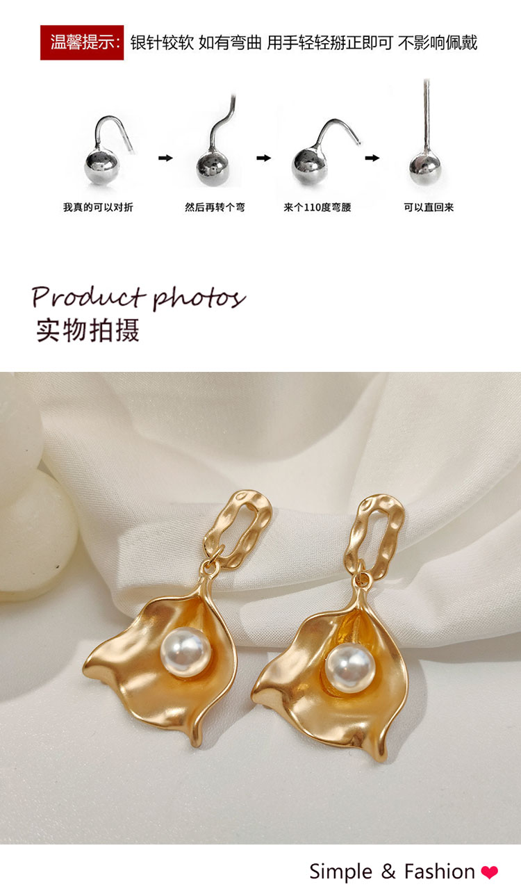 飾品廠家復(fù)古金屬花瓣耳環(huán)