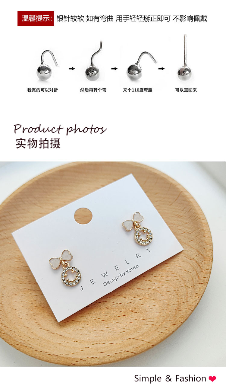 飾品生產(chǎn)商可愛(ài)蝴蝶結(jié)笑臉耳環(huán)